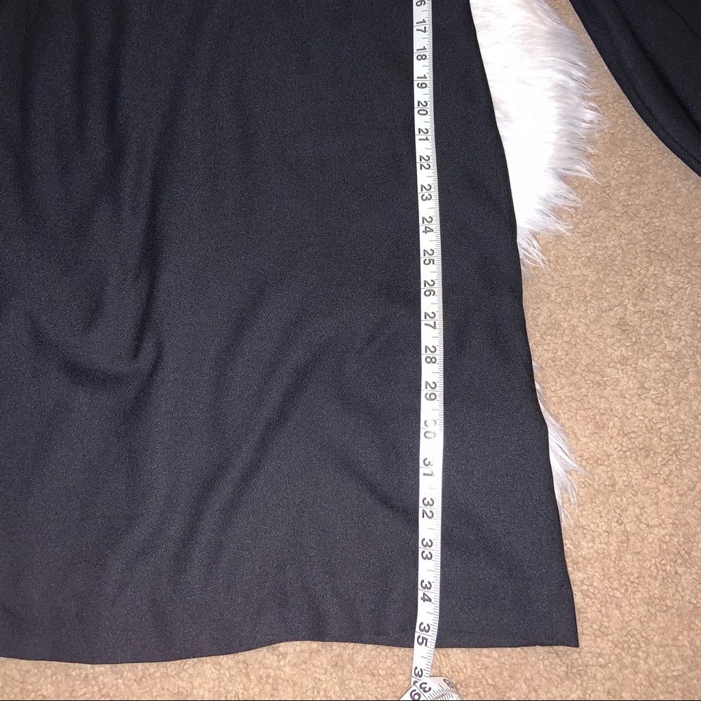 AVEC LES FILLES Black Long Sleeve Crepe Dress 8 - Picture 10 of 12